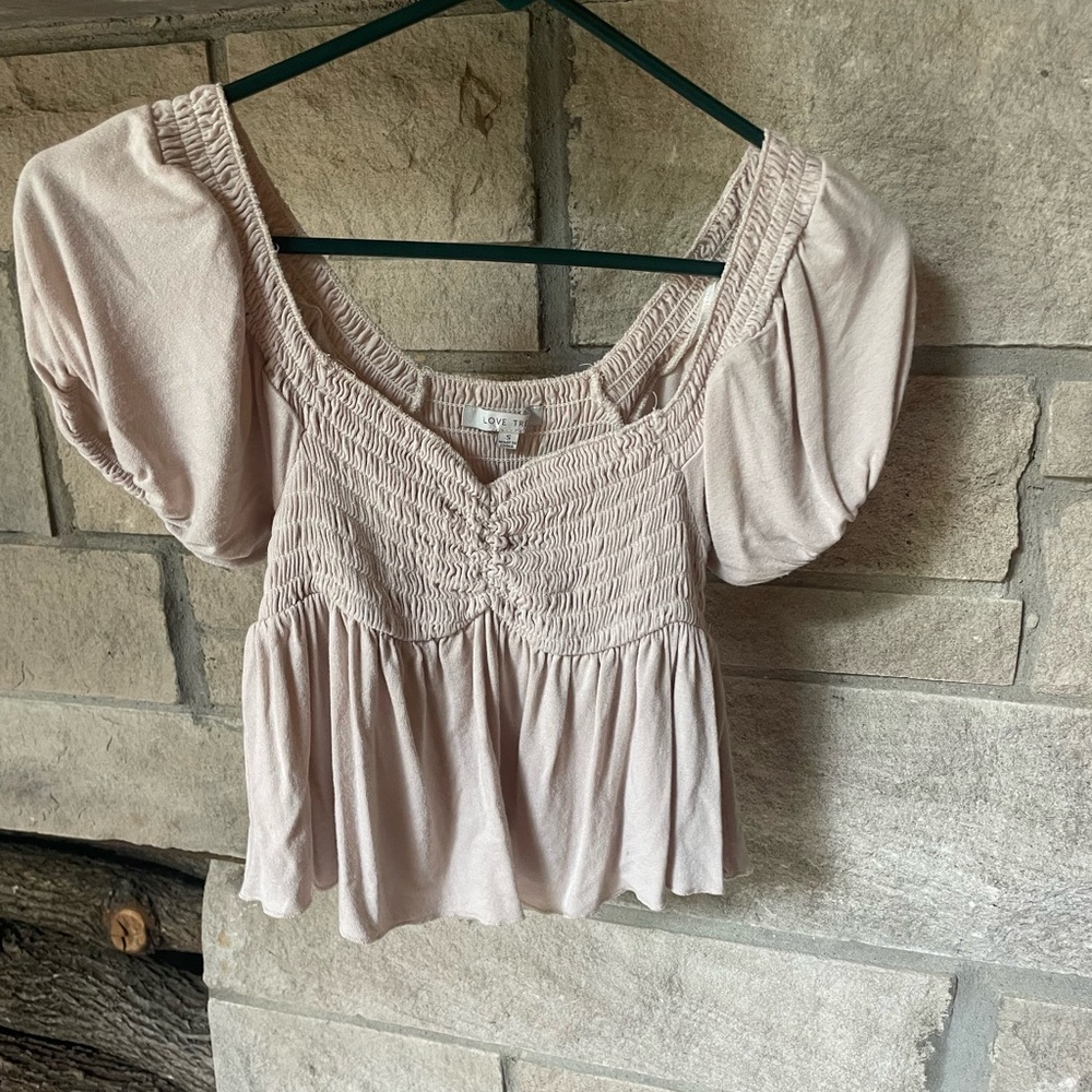 Boutique Babydoll Top Light Pink